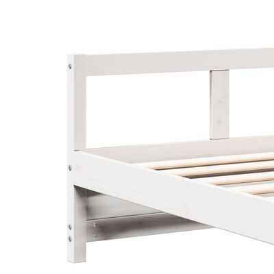 vidaXL Lit de jour sans matelas blanc 80x200 cm bois de pin massif