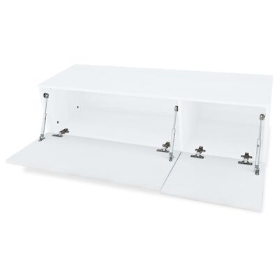 vidaXL Meubles TV 2 pcs bois d’ingénierie 120x40x34 cm Blanc brillant