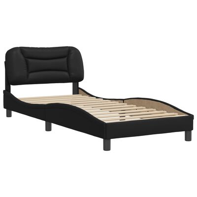 vidaXL Cadre de lit sans matelas noir 90x200 cm similicuir