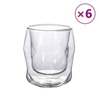 vidaXL Tasses en verre à double paroi 6 pcs 250 ml