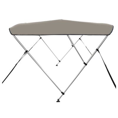 vidaXL Auvent bimini à 3 arceaux gris 183x180x137 cm