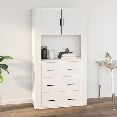 vidaXL Armoire murale Blanc 80x33x80 cm Bois d'ingénierie