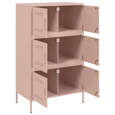 vidaXL Buffet haut rose 68x39x113 cm acier