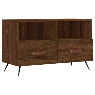 vidaXL Meuble TV Chêne marron 80x36x50 cm Bois d'ingénierie