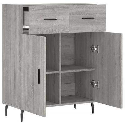 vidaXL Buffet sonoma gris 69,5x34x90 cm bois d'ingénierie