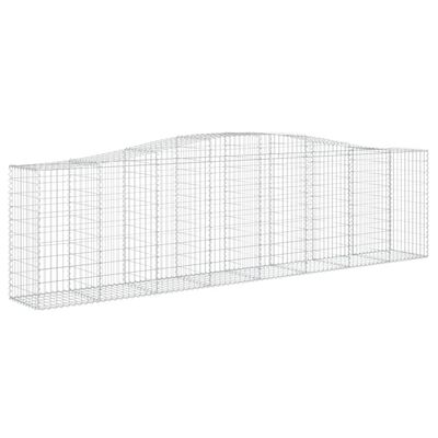 vidaXL Paniers à gabions arqués 3 pcs 400x50x100/120 cm Fer galvanisé