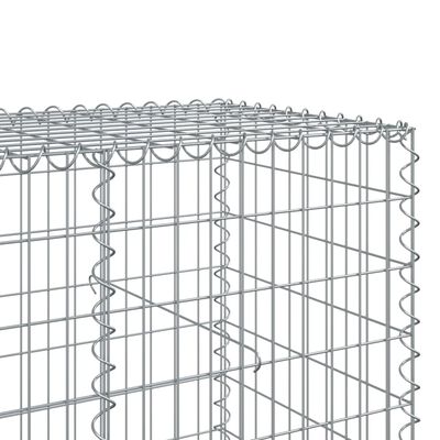 vidaXL Panier gabion avec couvercle 300x100x100 cm fer galvanisé