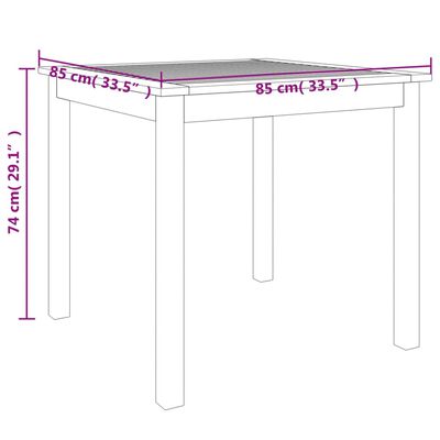 vidaXL Ensemble à manger de jardin 5 pcs Bois d'acacia solide