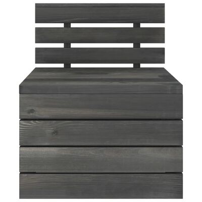 vidaXL Salon palette de jardin 6 pcs Bois de pin massif Gris foncé