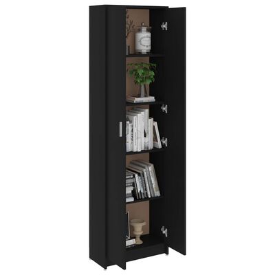 vidaXL Garde-robe de couloir Noir 55x25x189 cm Bois d'ingénierie