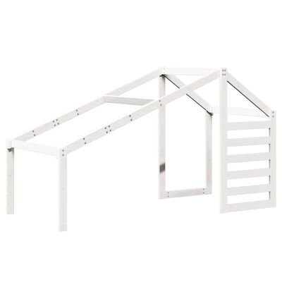 vidaXL Lit haut avec toit blanc 75x190 cm bois de pin massif