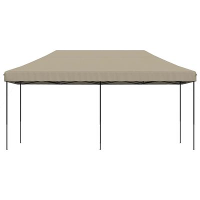 vidaXL Tente de réception pliable escamotable taupe 580x292x315 cm