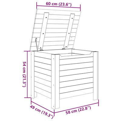 vidaXL Boîte de rangement avec couvercle RANA blanc bois massif de pin