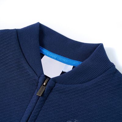 Sweatshirt pour enfants avec fermeture éclair bleu marine 116