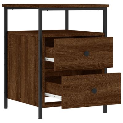 vidaXL Tables de chevet 2 pcs chêne marron 44x45x60 cm bois ingénierie