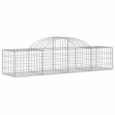 vidaXL Paniers à gabions arqués 5 pcs 200x50x40/60 cm fer galvanisé