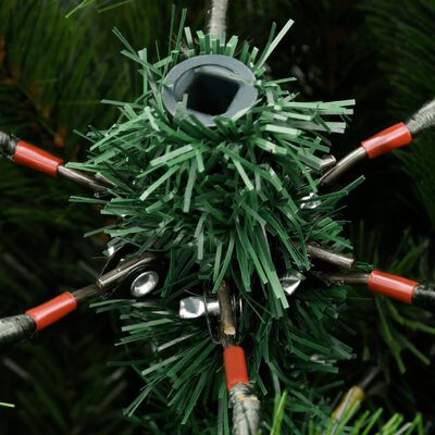 vidaXL Sapin de Noël artificiel à charnières avec neige floquée 240 cm