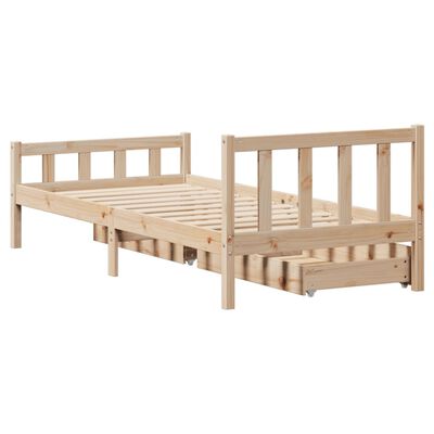 vidaXL Cadre de lit sans matelas 75x190 cm bois de pin massif