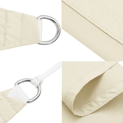 vidaXL Voile de parasol tissu oxford carré 2x2 m crème