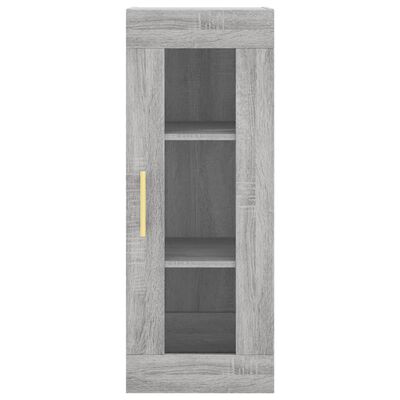 vidaXL Buffet haut Sonoma gris 34,5x34x180 cm Bois d'ingénierie