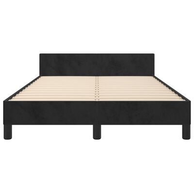 vidaXL Cadre de lit sans matelas noir 120x190 cm velours