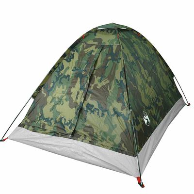 vidaXL Tente de camping à dôme 2 personnes camouflage imperméable