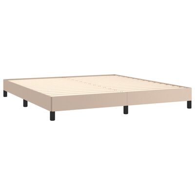 vidaXL Cadre de lit sans matelas cappuccino 180x200 cm similicuir