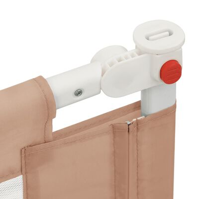 vidaXL Barrière de sécurité de lit d'enfant Taupe 160x25 cm Tissu