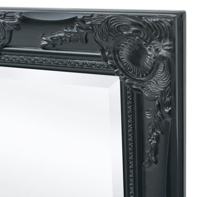 vidaXL Miroir mural style baroque 100x50 cm noir