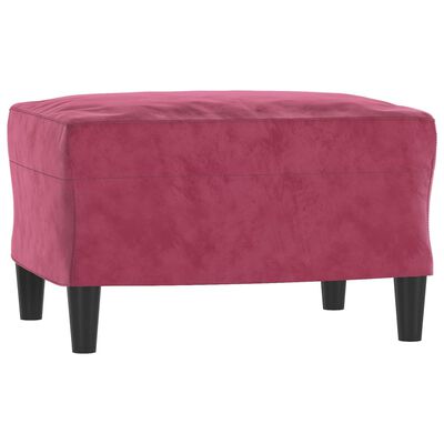 vidaXL Repose-pied Rouge bordeaux 60x50x41 cm Velours