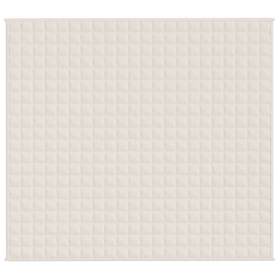 vidaXL Couverture lestée Crème clair 200x220 cm 9 kg Tissu