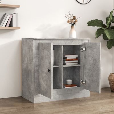 vidaXL Buffet gris béton 70x35,5x67,5 cm bois d'ingénierie