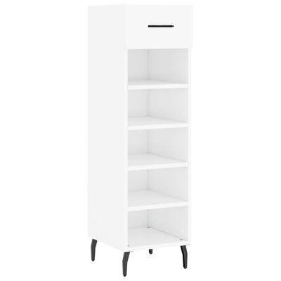 vidaXL Armoire à chaussure Blanc brillant 30x35x105 cm Bois ingénierie