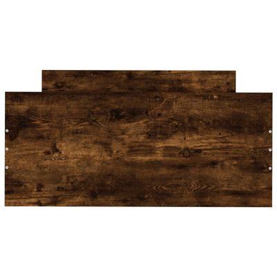 vidaXL Cadre de lit sans matelas chêne fumé 100x200 cm bois ingénierie