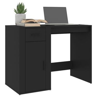 vidaXL Bureau Noir 100x49x75 cm Bois d'ingénierie