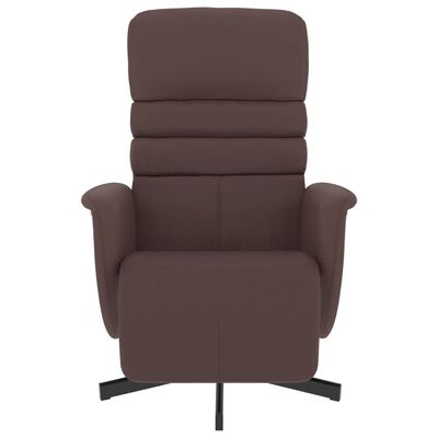 vidaXL Fauteuil inclinable avec repose-pieds marron similicuir