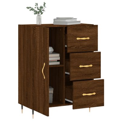 vidaXL Buffet chêne marron 69,5x34x90 cm bois d'ingénierie