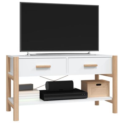 vidaXL Meuble TV Blanc 82x38x45 cm Bois d'ingénierie