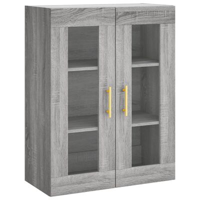 vidaXL Buffet haut Sonoma gris 69,5x34x180 cm Bois d'ingénierie