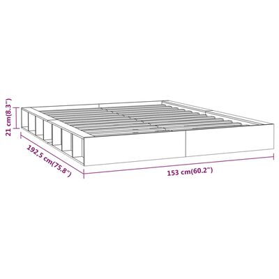 vidaXL Cadre de lit sans matelas 135x190 cm bois massif