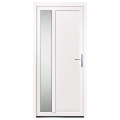 vidaXL Porte d'entrée Blanc 98x208 cm PVC