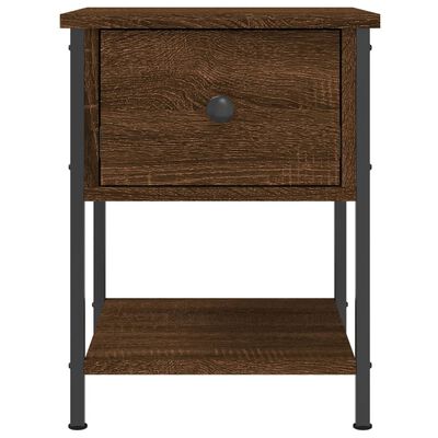 vidaXL Table de chevet chêne marron 34x35,5x45 cm bois d'ingénierie