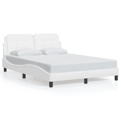 vidaXL Cadre de lit avec LED sans matelas blanc 120x200 cm