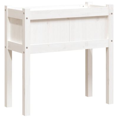 vidaXL Jardinières 2 pcs avec pieds blanc bois de pin massif