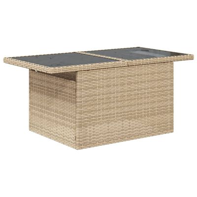 vidaXL Salon de jardin avec coussins 8 pcs beige résine tressée