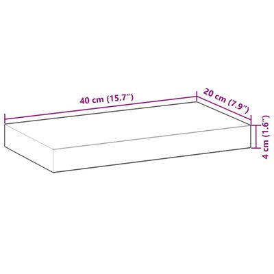 vidaXL Étagères flottantes 4 pcs 40x20x4 cm acacia massif non traité