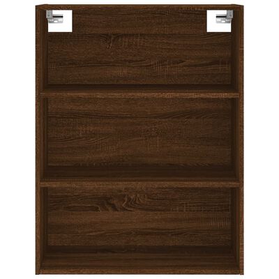 vidaXL Buffet haut Chêne marron 69,5x34x180 cm Bois d'ingénierie