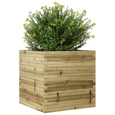 vidaXL Jardinière 70x70x68,5 cm bois de pin imprégné