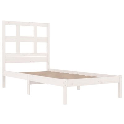 vidaXL Cadre de lit Blanc Bois de pin massif 90x200 cm