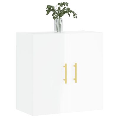 vidaXL Armoire murale Blanc brillant 60x31x60 cm Bois d'ingénierie